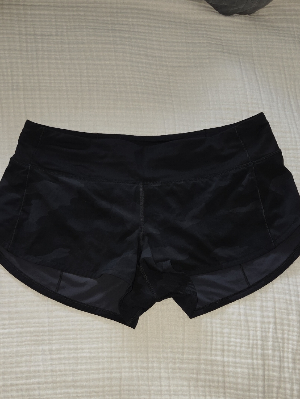 Lululemon Black Camo Women's Performance Running Shorts